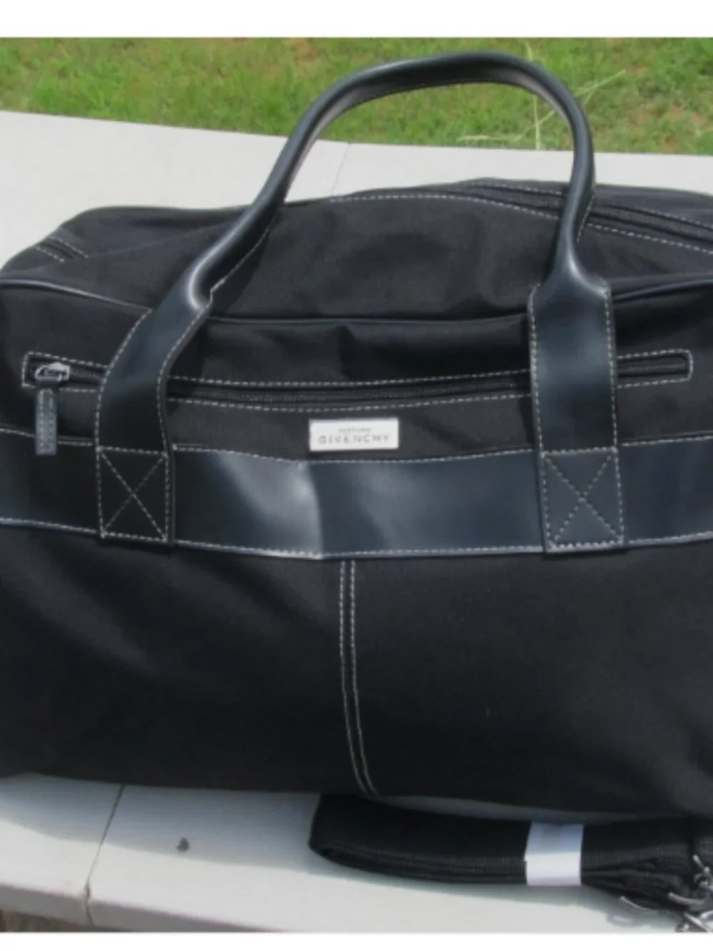 Givenchy Parfums Handbag Purse Luggage Large Black Duffle Weekender